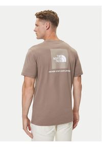 The North Face T-Shirt Redbox NF0A87NP Beżowy Regular Fit. Kolor: beżowy. Materiał: bawełna