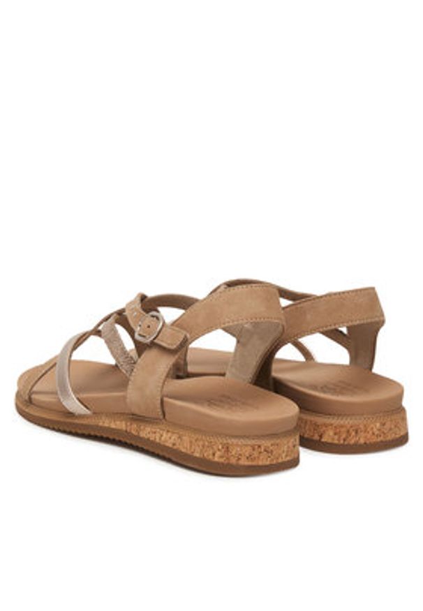 skechers - Skechers Sandały Desert Kiss Low 114713/TPE Brązowy. Kolor: brązowy. Materiał: skóra