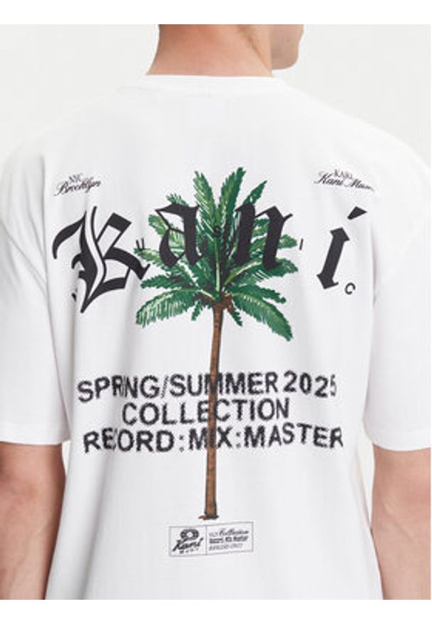 Karl Kani T-Shirt Palm Print PD00005330 Biały Relaxed Fit. Kolor: biały. Materiał: bawełna. Wzór: nadruk