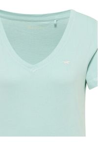 Mustang T-Shirt Beverly 1016517 Zielony Slim Fit. Kolor: zielony. Materiał: bawełna