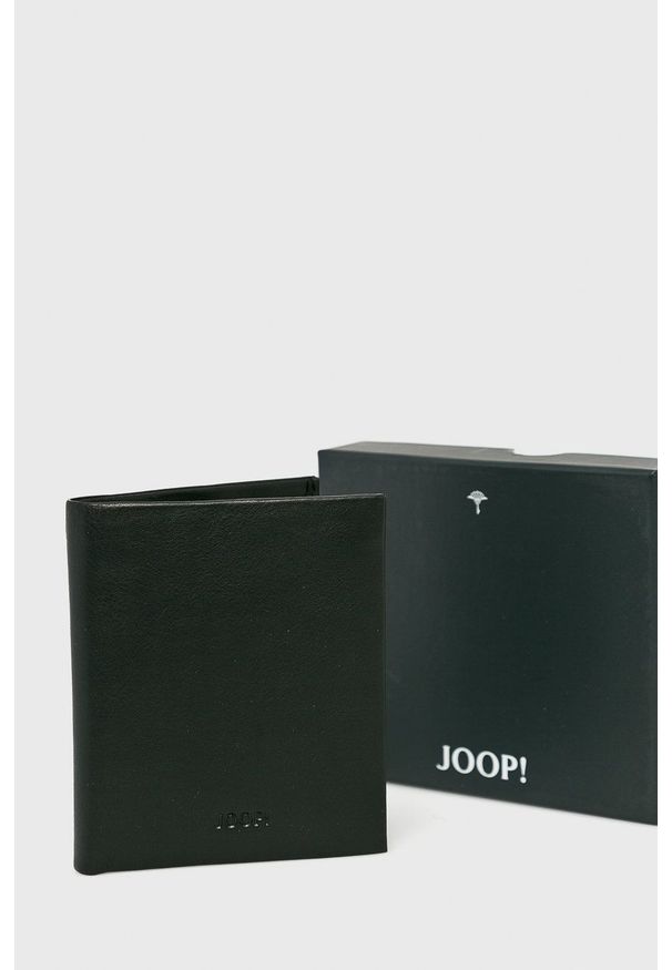 JOOP! - Joop! - Portfel skórzany. Kolor: czarny. Materiał: skóra. Wzór: gładki