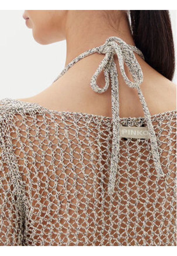 Pinko - PINKO Sweter Denali 104749 A2FB Szary Regular Fit. Kolor: szary. Materiał: syntetyk