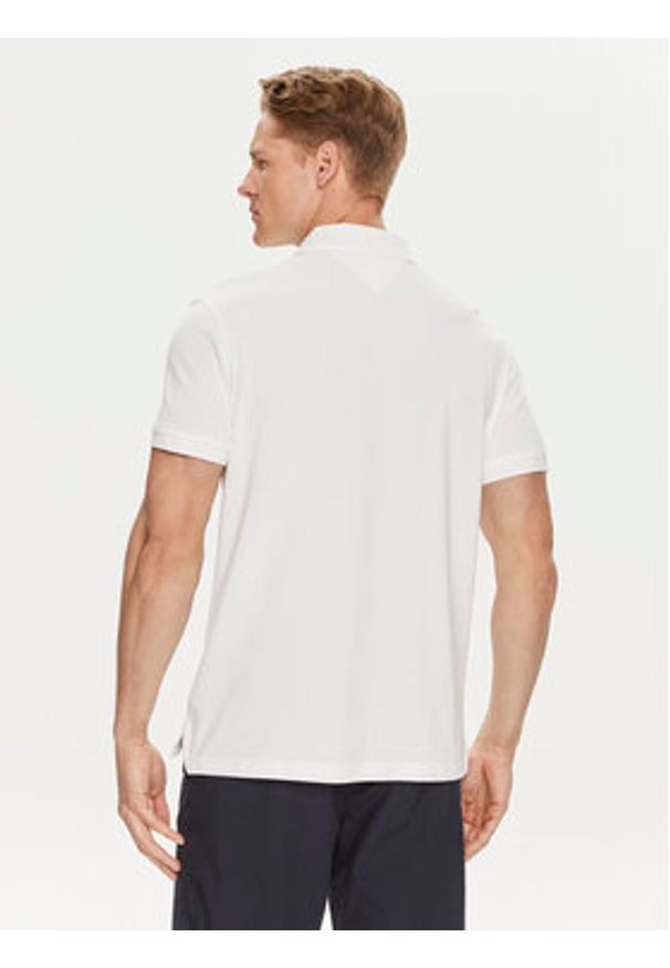 TOMMY HILFIGER - Tommy Hilfiger Polo Palm Under Collar MW0MW34738 Biały Regular Fit. Typ kołnierza: polo. Kolor: biały. Materiał: bawełna