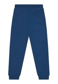 Calvin Klein Jeans Spodnie dresowe Monogram Logo IU0IU00285 D Niebieski Regular Fit. Kolor: niebieski. Materiał: bawełna