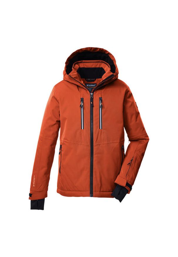 Kurtka narciarska z kapturem dla dzieci Killtec KSW 191. Typ kołnierza: kaptur. Kolor: pomarańczowy. Sezon: zima. Sport: narciarstwo