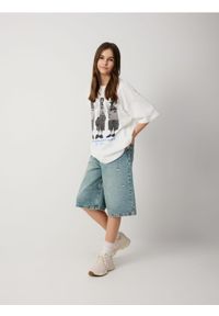 Reserved - T-shirt Billie Eilish - złamana biel. Materiał: bawełna, dzianina #1