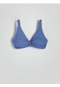Reserved - Góra od bikini - niebieski. Kolor: niebieski. Materiał: materiał. Wzór: gładki