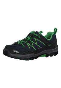 Buty turystyczne dziecięce CMP Rigel Low Trekking Shoe WP. Kolor: czarny, zielony, wielokolorowy. Styl: sportowy. Sport: turystyka piesza