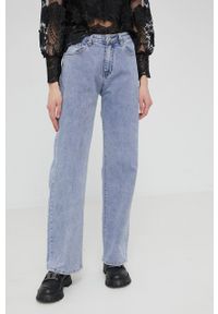 Answear Lab jeansy damskie high waist. Stan: podwyższony. Kolor: niebieski. Styl: wakacyjny