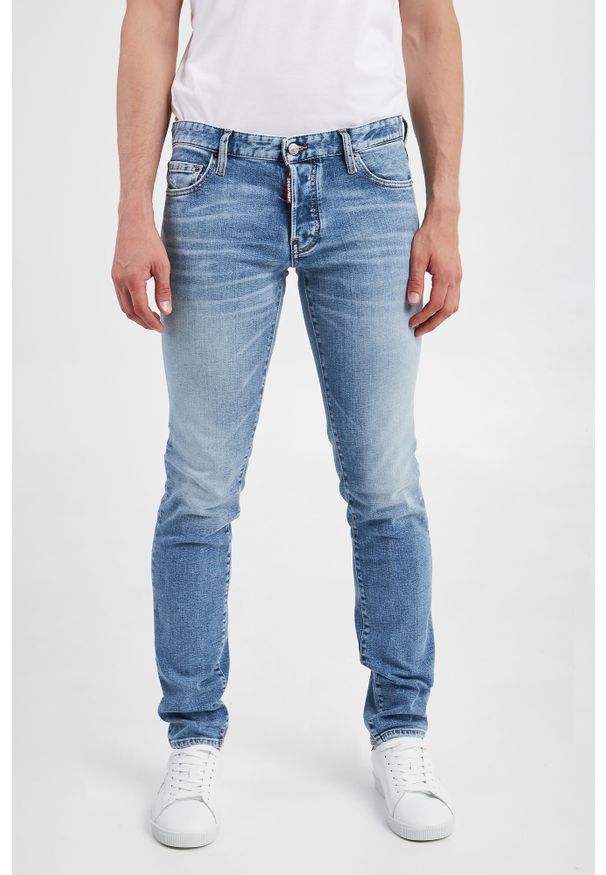 Jeansy męskie Slim Jean DSQUARED2. Wzór: aplikacja, kolorowy
