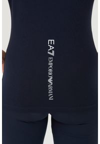 EA7 Emporio Armani - EA7 Granatowy t-shirt. Kolor: niebieski