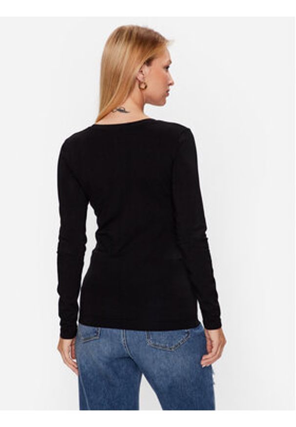 Guess Bluzka W3YI37 J1314 Czarny Slim Fit. Kolor: czarny. Materiał: bawełna