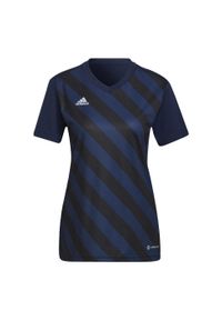 Adidas - Entrada 22 Graphic Jersey. Kolor: czarny, niebieski, wielokolorowy. Materiał: jersey. Sport: piłka nożna