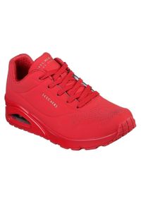 skechers - Buty do chodzenia damskie Skechers Uno. Zapięcie: sznurówki. Kolor: czerwony. Materiał: syntetyk, materiał. Szerokość cholewki: normalna. Sport: turystyka piesza #1