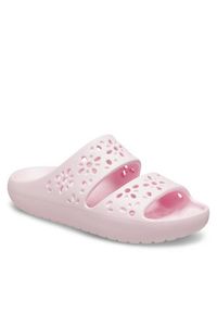 Crocs Klapki Classic Floral Cutout Sandal 210966 Różowy. Kolor: różowy