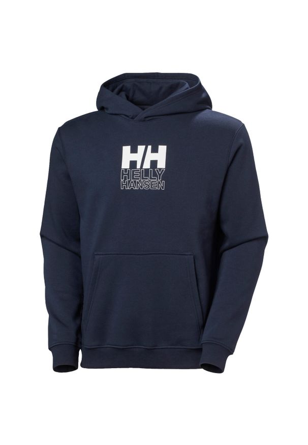Bluza z kapturem Helly Hansen Fleece Graphic. Typ kołnierza: kaptur. Kolor: niebieski. Materiał: bawełna, poliester
