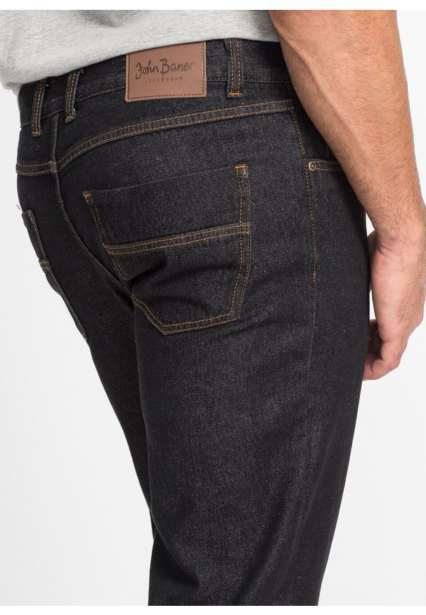 Dżinsy Regular Fit Straight bonprix czarny denim. Kolor: czarny