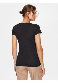 Sisley T-Shirt 3FD4L11A2 Czarny Regular Fit. Kolor: czarny. Materiał: bawełna