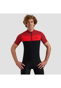 ROGELLI - Koszulka rowerowa męska Rogelli Core Block. Kolor: czarny, czerwony, wielokolorowy. Sport: kolarstwo #1
