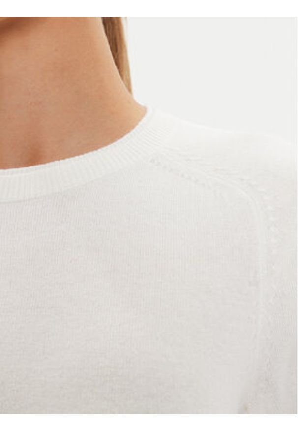 Max Mara Leisure Sweter Cima 24263660 Biały Regular Fit. Kolor: biały. Materiał: wełna