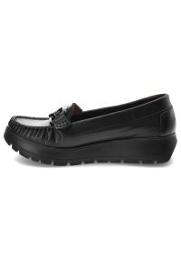 Czarne Mokasyny Armodo Eleganckie Obuwie Damskie. Okazja: do pracy. Kolor: czarny. Materiał: skóra. Styl: elegancki #5