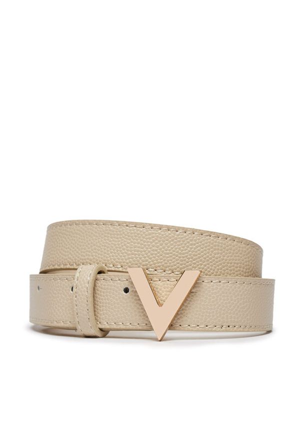 VALENTINO - Valentino Pasek Damski Divina VCS1R456GN Beżowy. Kolor: beżowy. Materiał: skóra