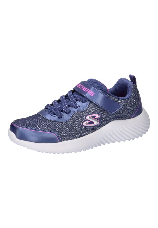 skechers - Buty SKECHERS BOUNDER GIRLY GROOVE Niebieski. Okazja: na co dzień. Kolor: wielokolorowy, czarny, różowy. Materiał: tkanina, syntetyk