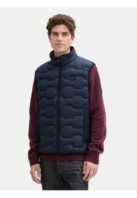 Tom Tailor Bezrękawnik 1044088 Granatowy Regular Fit. Kolor: niebieski. Materiał: syntetyk. Długość rękawa: bez rękawów