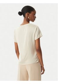 Maryley T-Shirt 26EB820/35LA Beżowy jasny Regular Fit. Kolor: beżowy. Materiał: wiskoza #3