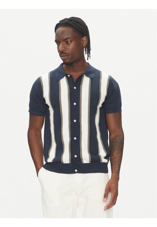 Lindbergh Kardigan 30-804062 Niebieski Relaxed Fit. Kolor: niebieski. Materiał: bawełna