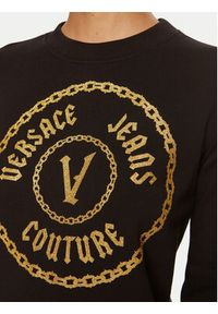 Versace Jeans Couture Bluza 77HAIT02 CF01T Czarny Regular Fit. Typ kołnierza: kołnierzyk włoski. Kolor: czarny. Materiał: bawełna