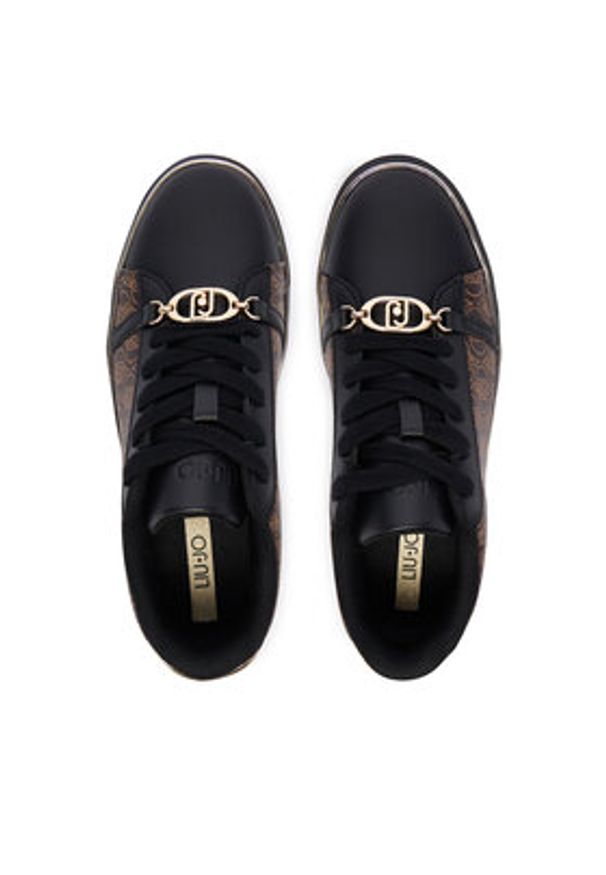 Liu Jo Sneakersy Kiki 01 BF5063 EX323 Czarny. Kolor: czarny. Materiał: skóra