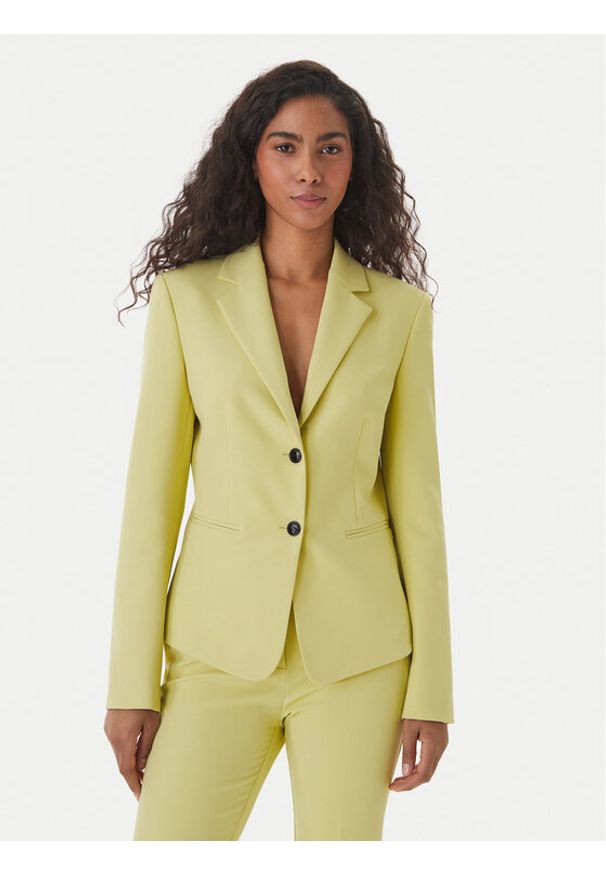 Hugo - HUGO Marynarka Agonia-1 50539976 Żółty Slim Fit. Kolor: żółty. Materiał: syntetyk