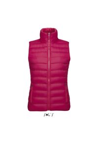 SOL'S - Damska kurtka bez rękawów Sol's Wave. Kolor: różowy. Materiał: puch. Długość rękawa: bez rękawów. Styl: elegancki #1