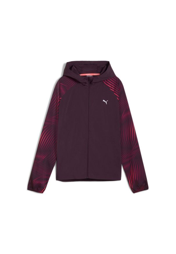 Damska kurtka wodoodporna Puma Run Favorite AOP. Kolor: fioletowy. Sport: bieganie