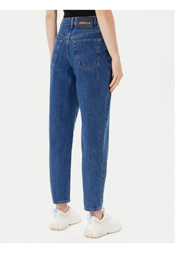 Hugo - HUGO Jeansy Garlene 50542462 Niebieski Mom Fit. Kolor: niebieski