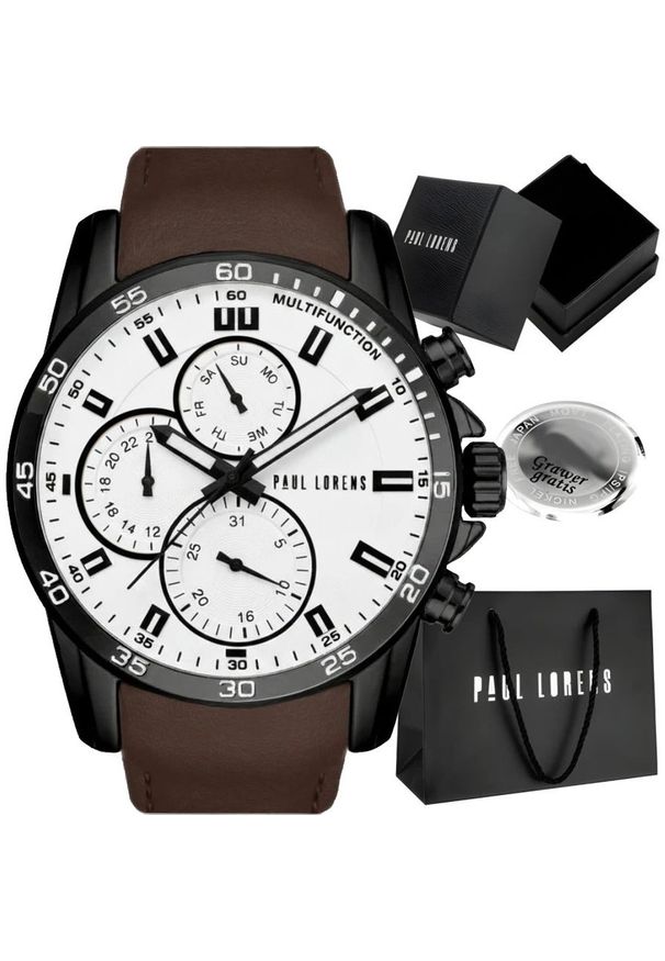 Zegarek męski Paul Lorens MATIAS-3B1 z GRAWEREM