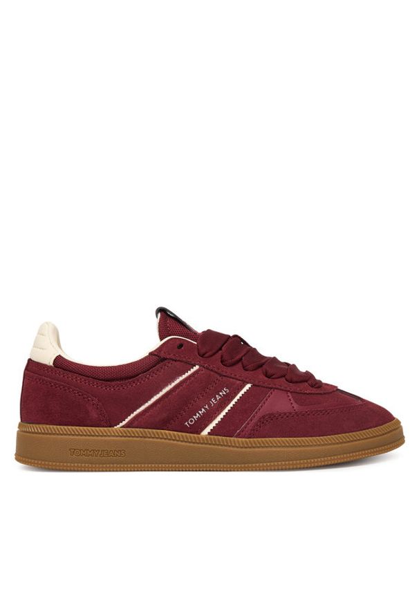 Tommy Jeans Sneakersy The Greenwich Edge Suede EN0EN02924 Bordowy. Kolor: czerwony. Materiał: skóra, zamsz
