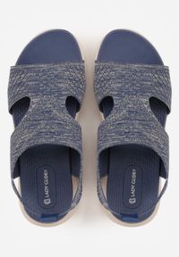 Born2be - Niebieskie Sportowe Sandały na Grubej Podeszwie z Elastyczną Cholewką i Piankową Wkładką Nicthil. Okazja: na co dzień. Zapięcie: bez zapięcia. Kolor: niebieski. Materiał: jeans. Sezon: lato. Styl: sportowy #5