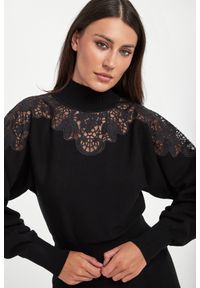 Twinset Milano - Sweter damski ażurowy TWINSET. Wzór: ażurowy