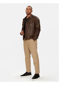 JOOP! Jeans Kurtka skórzana 15 Jean 80000559 Brązowy Regular Fit. Kolor: brązowy. Materiał: skóra #5