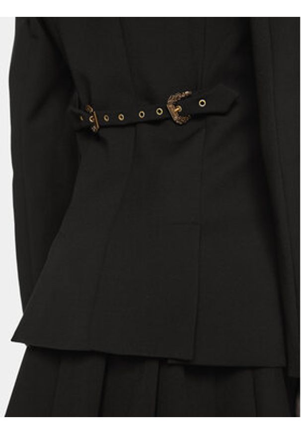 Versace Jeans Couture Marynarka 77HAQ702 Czarny Slim Fit. Kolor: czarny. Materiał: syntetyk, wiskoza