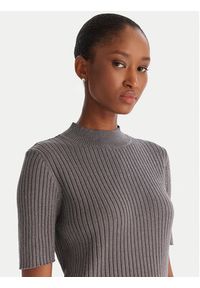 ACCESS FASHION Sweter 54-8046 Szary Slim Fit. Kolor: szary. Materiał: syntetyk #4