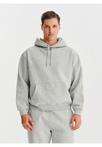 Pako Lorente - PAKO LORENTE - Szara bluza dresowa z kapturem. Typ kołnierza: kaptur. Kolor: szary, czarny. Materiał: dresówka. Wzór: gładki #1