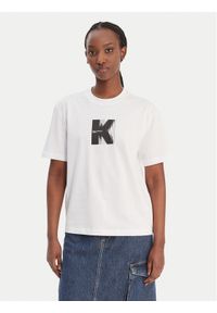 Karl Lagerfeld Jeans T-Shirt B1W17055 Biały Relaxed Fit. Kolor: biały. Materiał: bawełna #1