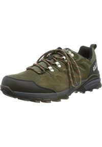 Buty trekkingowe Jack Wolfskin Refugio Texapore Low. Zapięcie: sznurówki. Kolor: zielony, wielokolorowy, szary, brązowy. Materiał: guma, skóra, tkanina. Szerokość cholewki: normalna