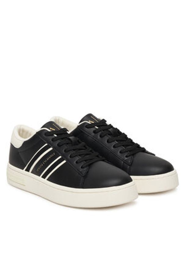 Armani Exchange Sneakersy XW002231 AF21421 MC024 Czarny. Kolor: czarny. Materiał: skóra