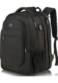 Plecak MATEINE Plecak miejski poszerzany MATEIN na laptopa 15,6 z usb, kolor czarny. Kolor: czarny