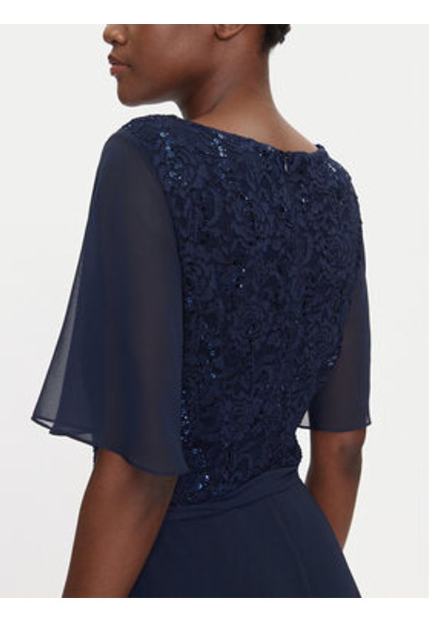 Swing Sukienka koktajlowa 5AI02500 Granatowy Regular Fit. Kolor: niebieski. Materiał: syntetyk. Styl: wizytowy