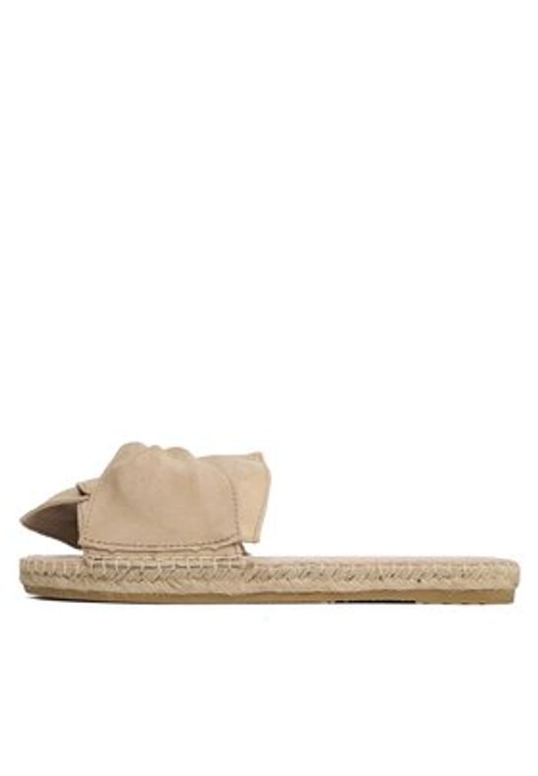 Manebi Espadryle Sandals With Knot M 1.1 JK Beżowy. Kolor: beżowy. Materiał: zamsz, skóra